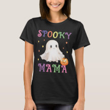 Spooky Mama Bright Text Black Women's T-Shirt