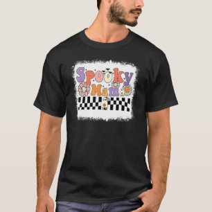 Spooky Mama Floral Ghost Boo Mom And Mini Matching T-Shirt