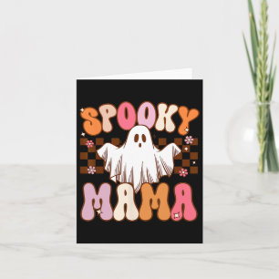 Spooky Mama Halloween Mom Ghost Costume Retro Groo Card