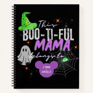 Spooky Mama Personalized Notebook Halloween Gift