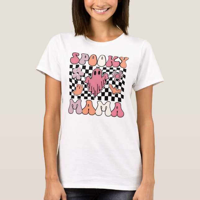 Spooky Mama Retro Halloween | Cute Vintage T-Shirt (Front)
