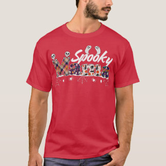 Spooky Mama Women Plaid Witch Mom Halloween T-Shirt