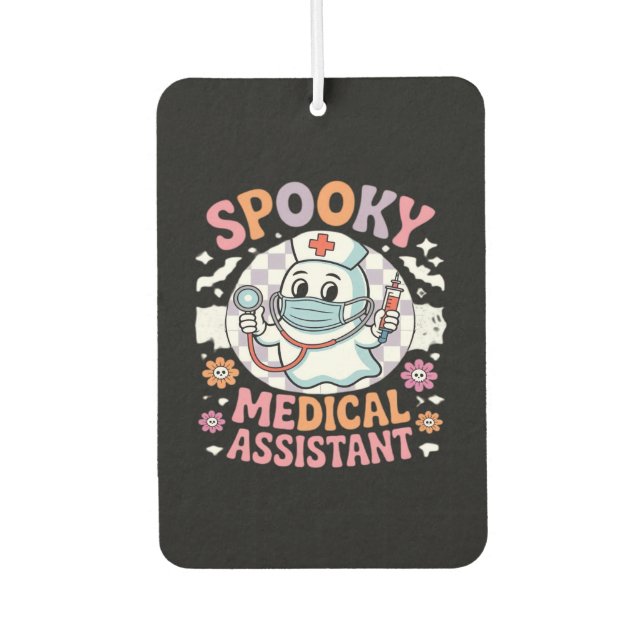Spooky Medical Assistant Cute Halloween Essential  Air Freshener (Front)