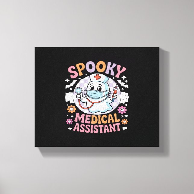 Spooky Medical Assistant Cute Halloween Essential  Canvas Print (Front)