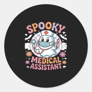 Spooky Medical Assistant Cute Halloween Essential Classic Round Sticker
