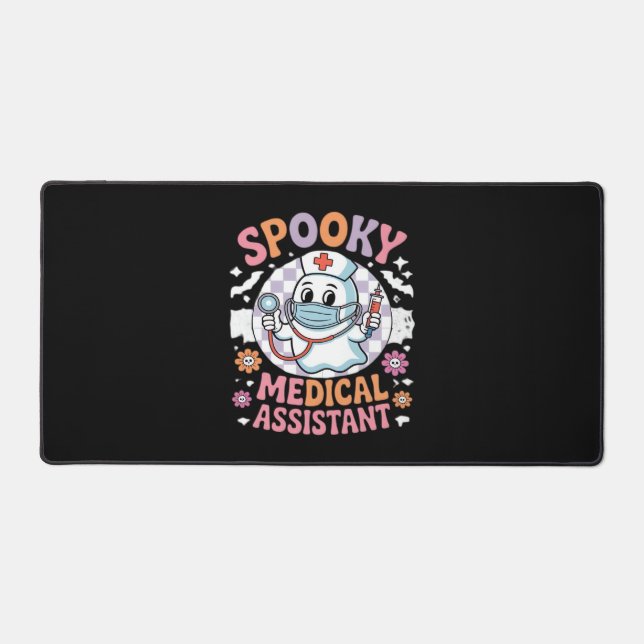 Spooky Medical Assistant Cute Halloween Essential  Desk Mat (Front)