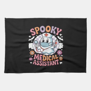 Spooky Medical Assistant Cute Halloween Essential  Kitchen Towel