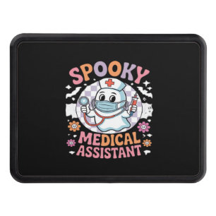 Spooky Medical Assistant Cute Halloween Essential  Trailer Hitch Cover