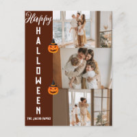 Spooky Modern Halloween Family Three Photo Collage