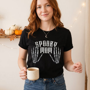 Spooky Mom Vintage Skeleton Halloween T-Shirt