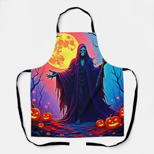 Spooky Moon Death's Call Design Apron