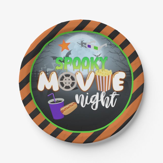 Spooky Movie Night Plate (Front)