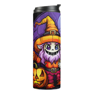Spooky Mr. and Mrs. Skeleton Gnomes Thermal Tumbler