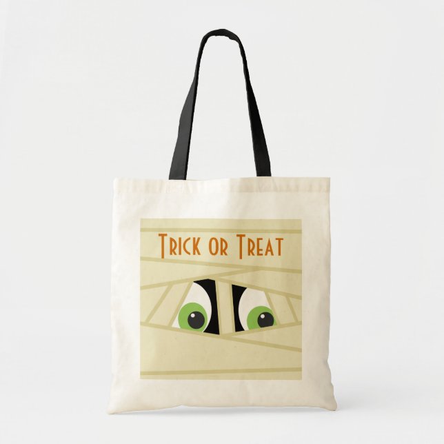 Spooky Mummy Head Halloween Bag (Front)
