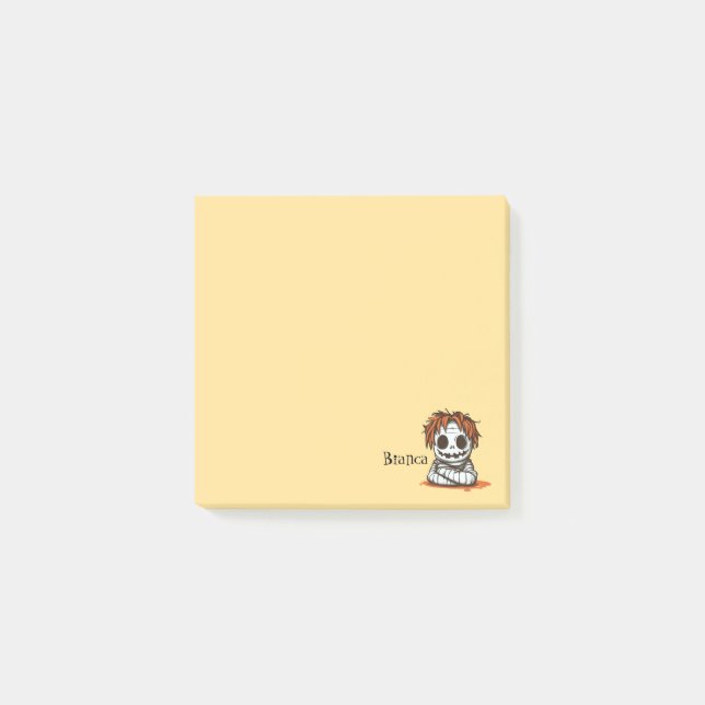 Spooky Mummy Yellow Post-it Notes (Front)