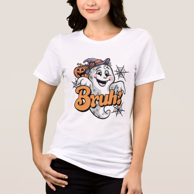 Spooky? Nah, Just BRUH! Tri-Blend Shirt (Front)