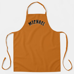 Spooky Name Apron (Dark Orange & Black)