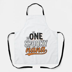 Spooky Nana Halloween Ghost Vintage Shirt Design_1 Apron