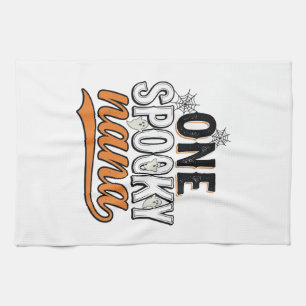 Spooky Nana Halloween Ghost Vintage Shirt Design_1 Kitchen Towel
