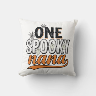 Spooky Nana Halloween Ghost Vintage Shirt Design_1 Throw Pillow