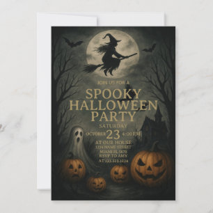 Spooky Night Halloween Costume Party Invitation