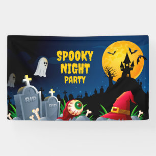 Spooky Night Halloween Party Banner