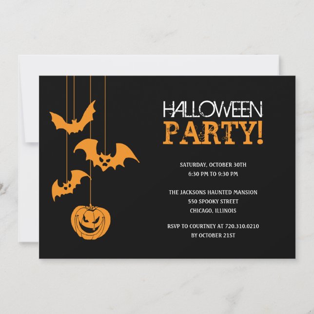 Spooky Night Halloween Party Invitation (Front)