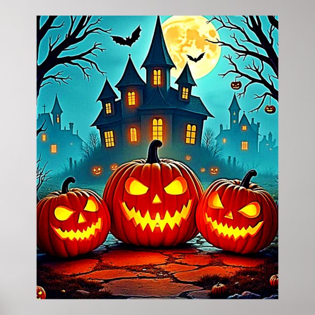  Spooky Night Haunted House Thrills Poster (Front)