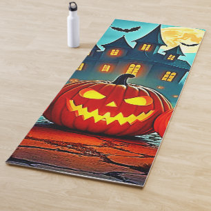 Spooky Night Haunted House Thrills Yoga Mat