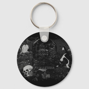 Spooky Night - Skulls and Graves Keychain