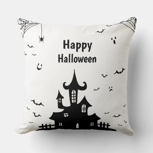 Spooky_Night Throw Pillow (Front)