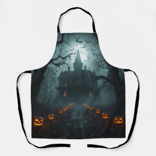 Spooky Night with Jack-o'-Lanterns Apron