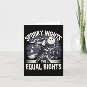 Spooky Nights And Equal Rights Halloween Magic Card