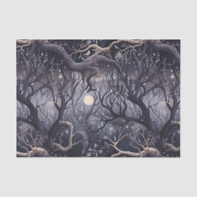 Spooky Nighttime Garden Tissue Paper (Front)