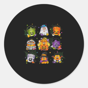 Spooky Nuggets Meal Bucket Halloween Chicken Nugge Classic Round Sticker