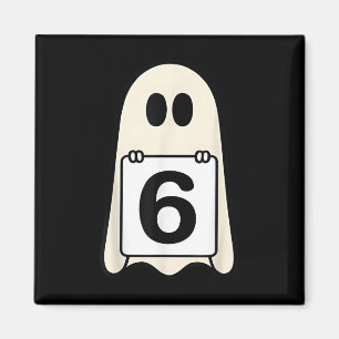 Spooky Number 6 Matching Halloween Costume Group M Magnet
