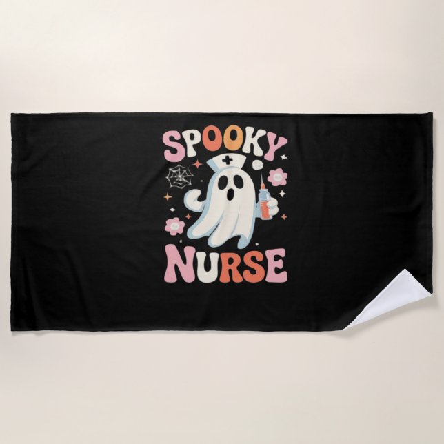 Spooky Nurse Classic T-Shirt_1 Beach Towel (Front)