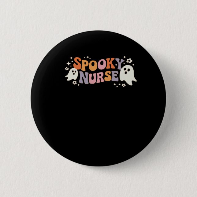 Spooky Nurse Classic T-Shirt 2 Inch Round Button (Front)