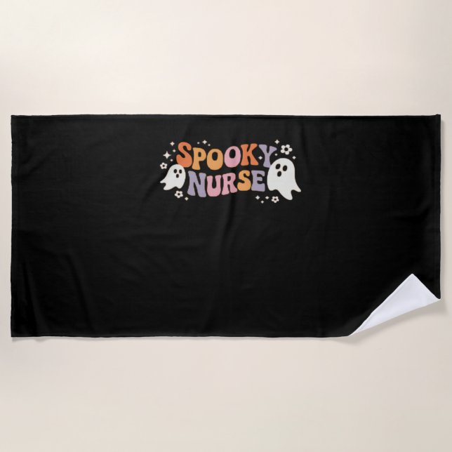 Spooky Nurse Classic T-Shirt Beach Towel (Front)