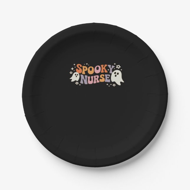 Spooky Nurse Classic T-Shirt Paper Plate (Front)