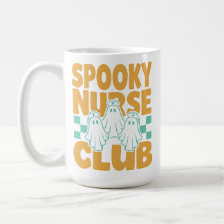 Spooky Nurse Club Halloween Ghost Nurse Squad Coffee Mug