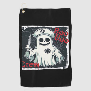 Spooky Nurse Ghost Haunted Hospital Crew Ghostly N Golf Towel