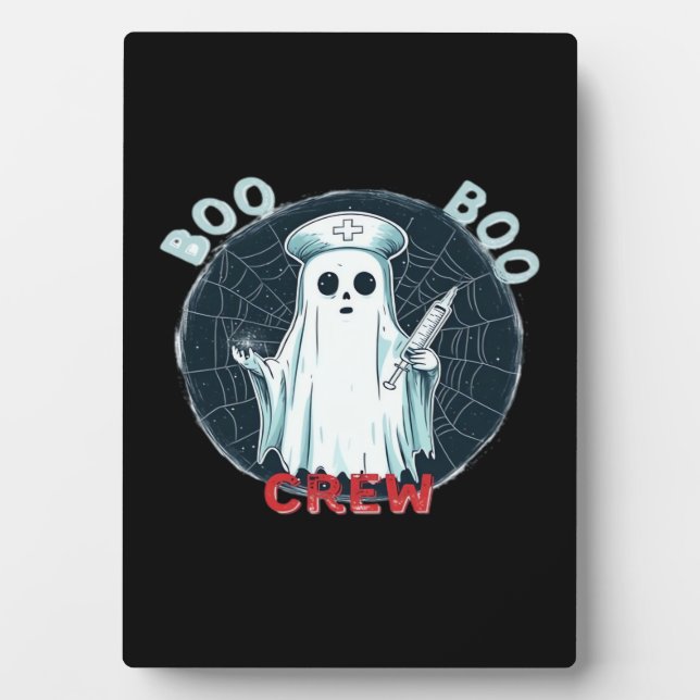 Spooky Nurse Ghost Haunted Hospital Crew Ghostly N Plaque (Front)