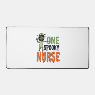 Spooky Nurse Halloween Vintage Vector Design_1 Desk Mat