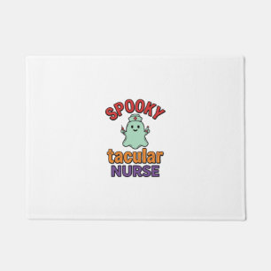 Spooky Nurse Halloween Vintage Vector Shirt Design Doormat