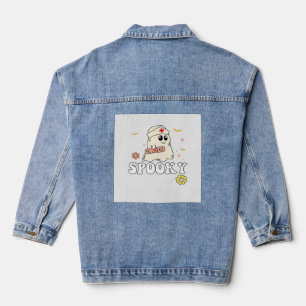Spooky Nurse Practitioner Cute Halloween Classic T Denim Jacket