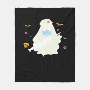Spooky Nurse Practitioner Cute Halloween Oversized Fleece Blanket
