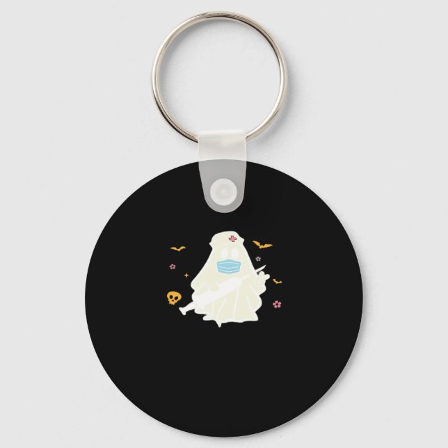 Spooky Nurse Practitioner Cute Halloween Oversized Keychain (Front)