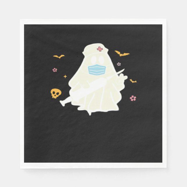 Spooky Nurse Practitioner Cute Halloween Oversized Napkin (Front)