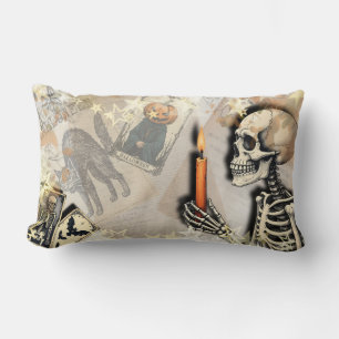 Spooky old skeleton  lumbar pillow